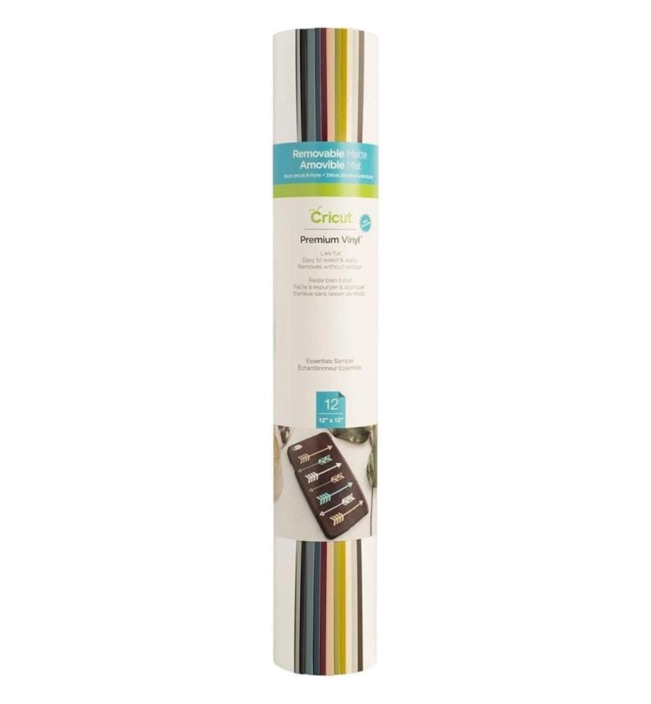 Cricut Prem Vinyl Essentials SMPLR 12X12 (12), Multicolour, one size, unità Campione