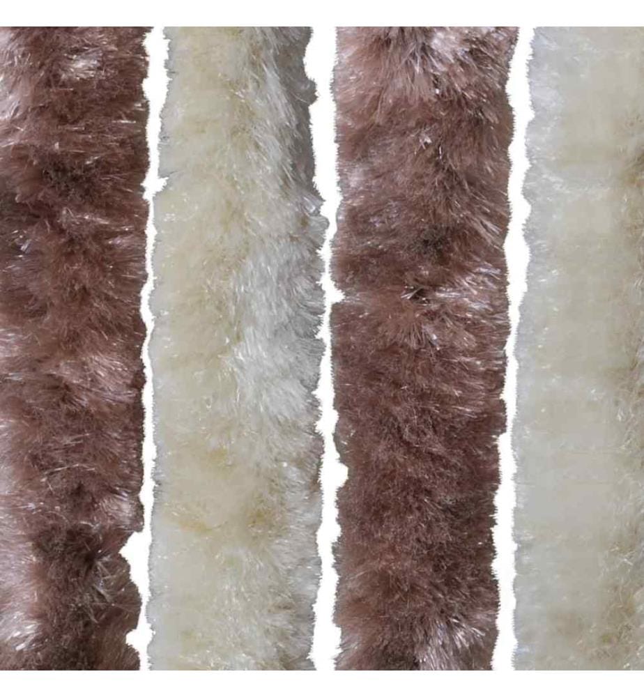 Insektenschutz-Vorhang Beige und Hellbraun 90x220 cm Chenille