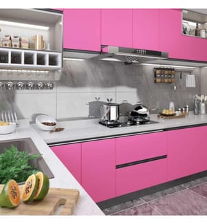 Film autoadhésif pour meubles Rose brillant 500x90 cm PVC