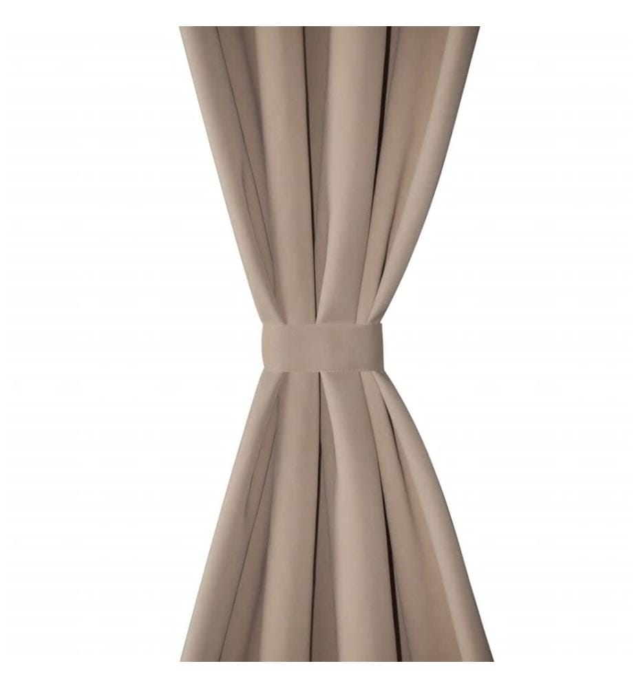 Verdunkelungs-Vorhänge mit Metallringen 135 x 245 cm Creme blackout