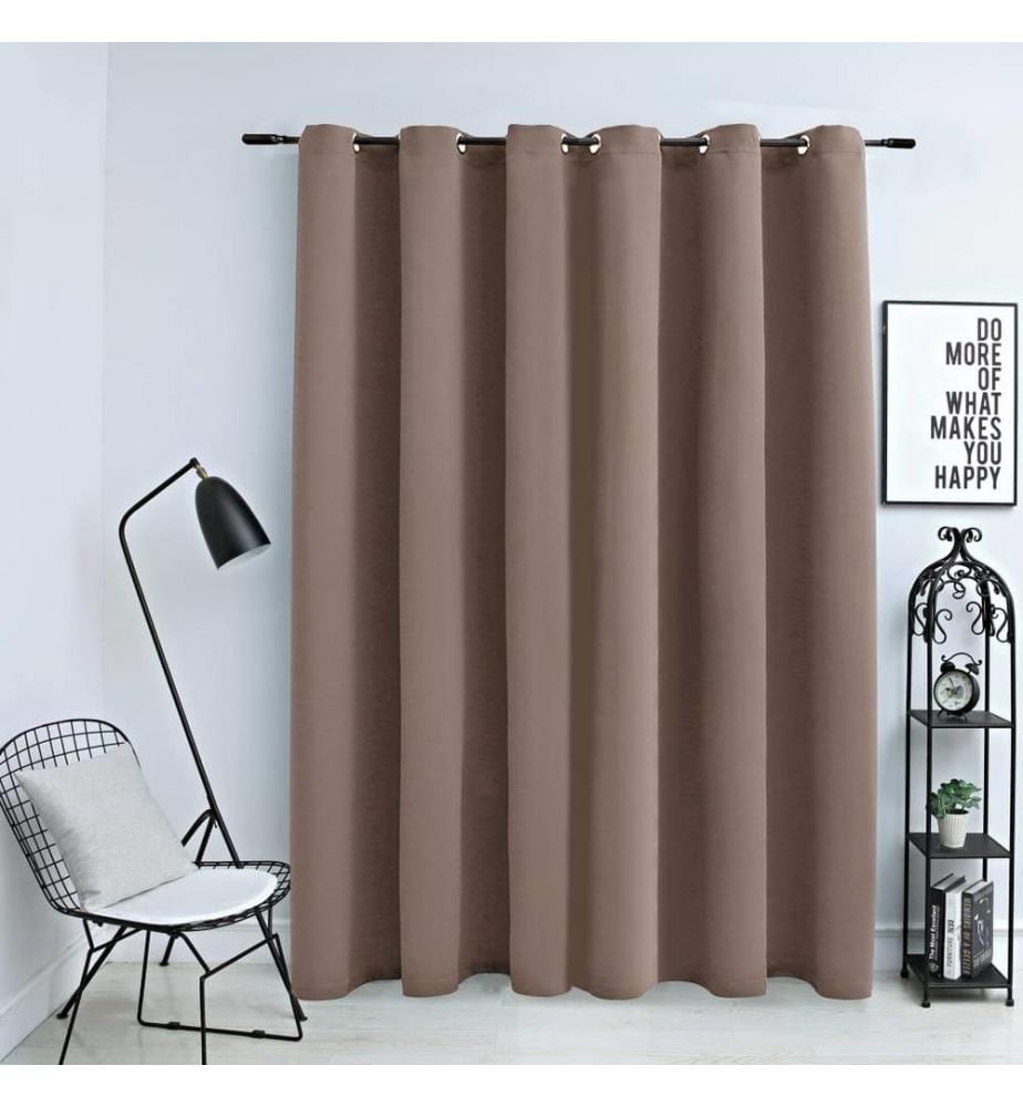 Verdunkelungsvorhang mit Metallösen Taupe 290 x 245 cm