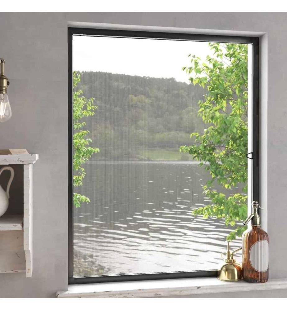 Insektenschutz für Fenster Anthrazit 100x120 cm