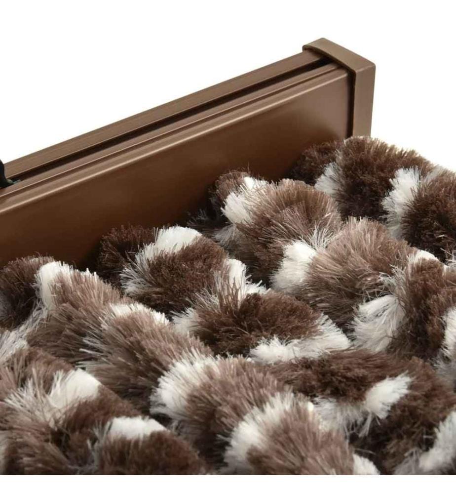 Moustiquaire Marron et blanc 100x220 cm Chenille