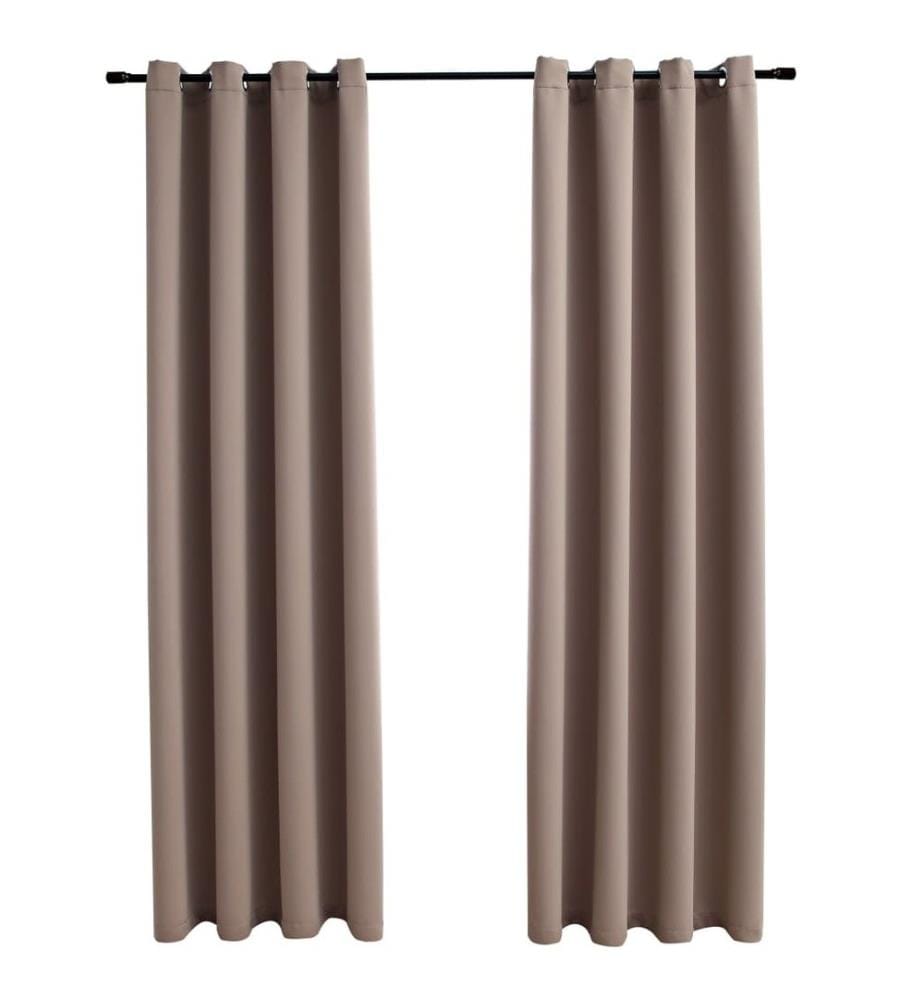 Verdunkelungsvorhänge mit Metallösen 2 Stk. Taupe 140x245cm