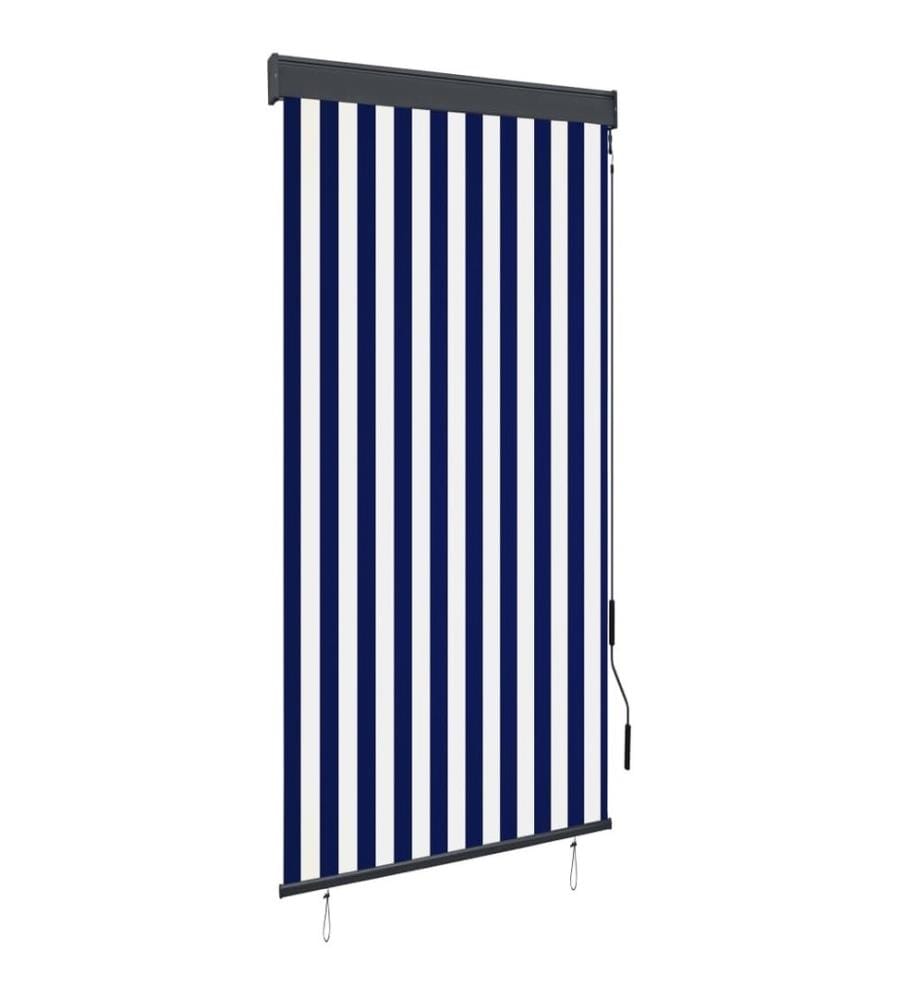 Store roulant d'extérieur 100x250 cm Bleu et blanc