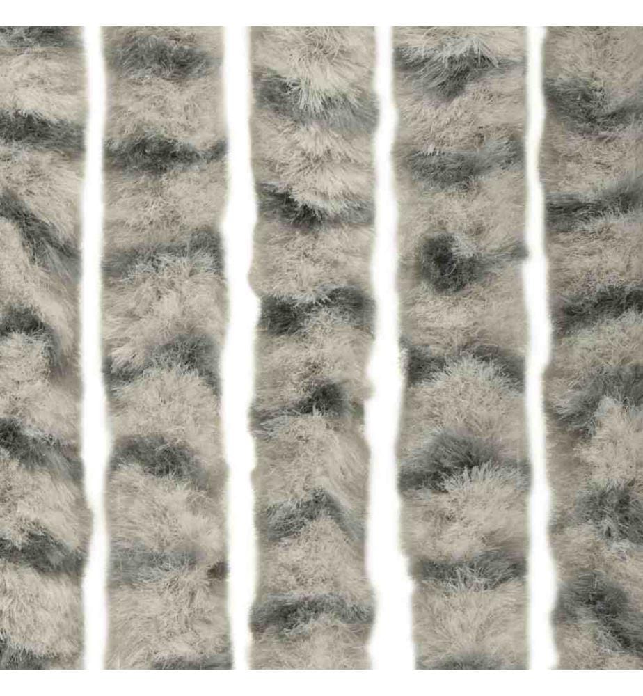 Insektenschutz-Vorhang Hell- und Dunkelgrau 56x185 cm Chenille