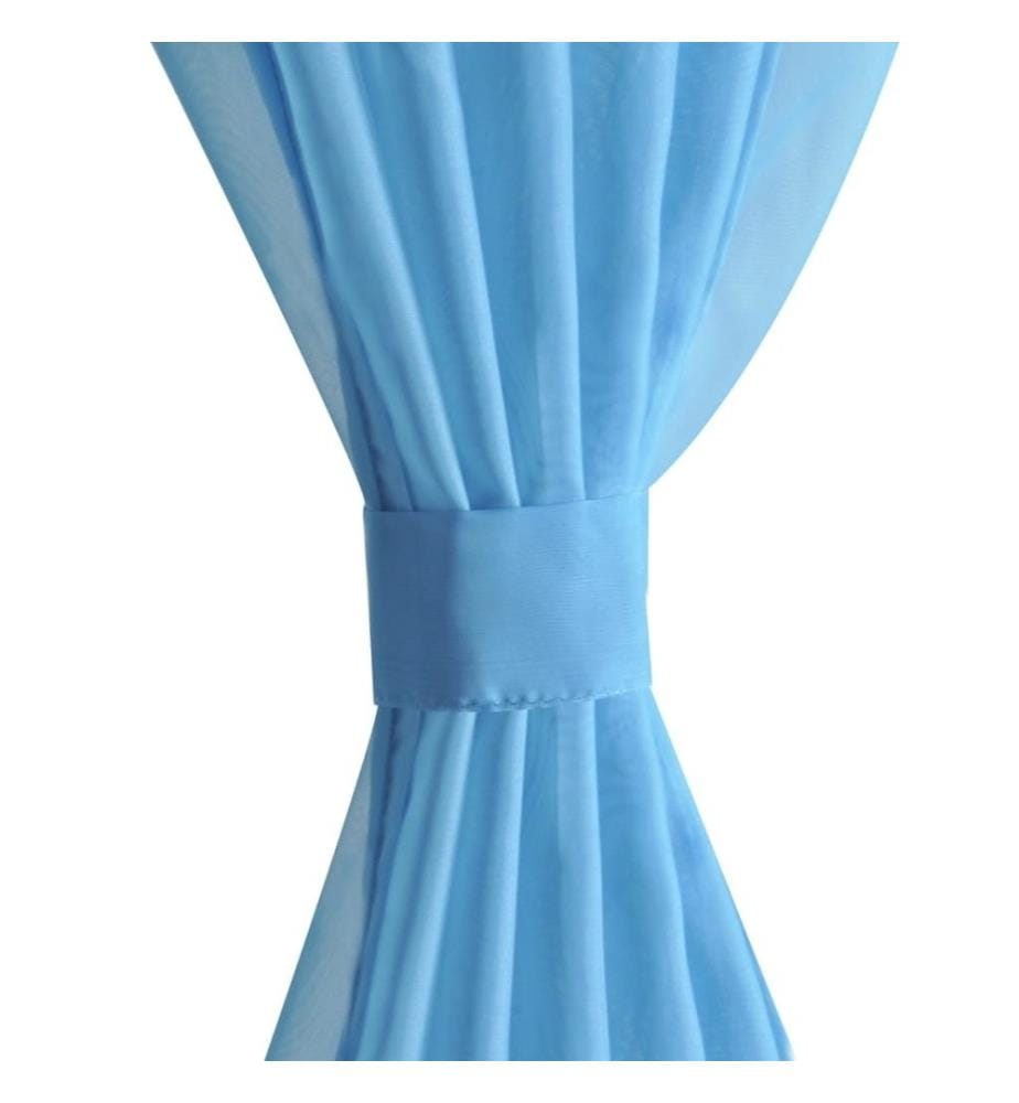 Rideau fin Turquoise 140x245 cm 2 pcs