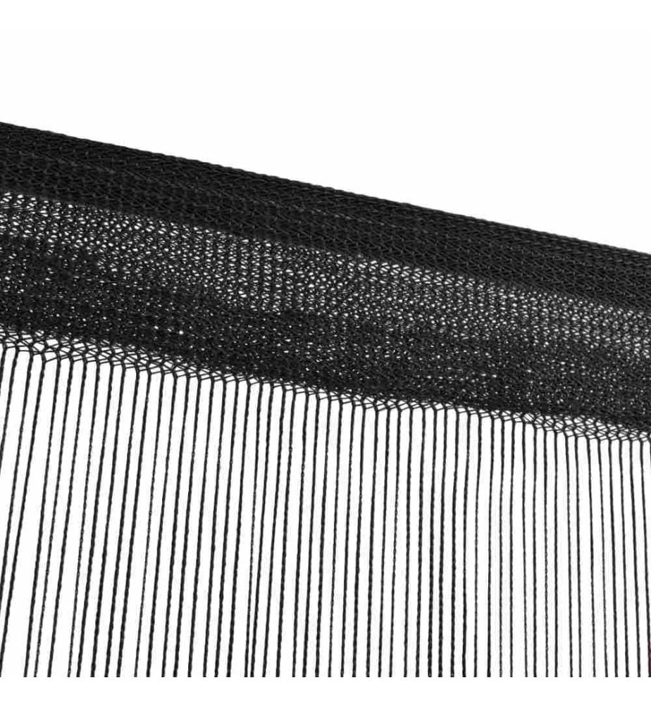 Fadenvorhänge 2 Stk. 100 x 250 cm Schwarz