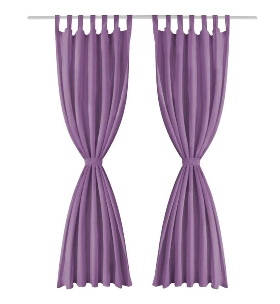 Rideau occultant avec boucles 2 pcs 140 x 175 cm Lilas