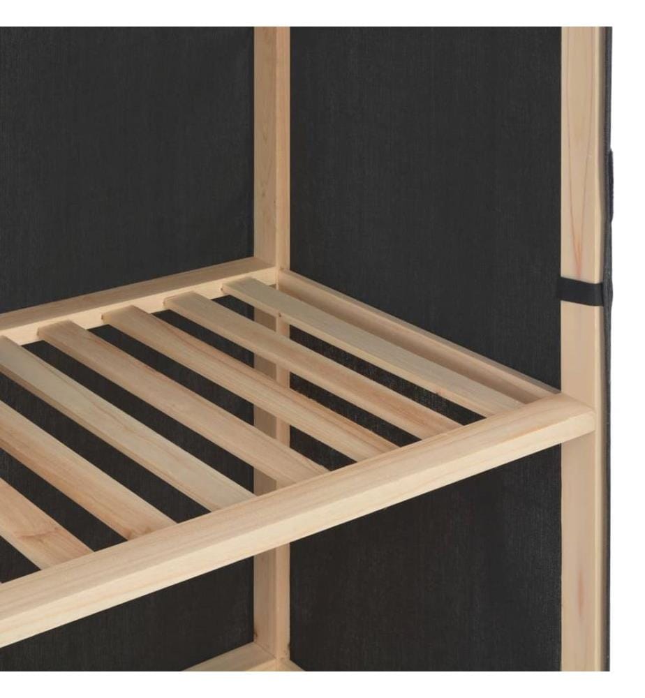 Kleiderschrank Grau 200 x 40 x 170 cm Stoff