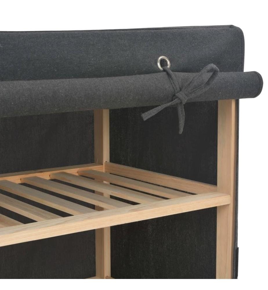 Kleiderschrank Grau 200 x 40 x 170 cm Stoff