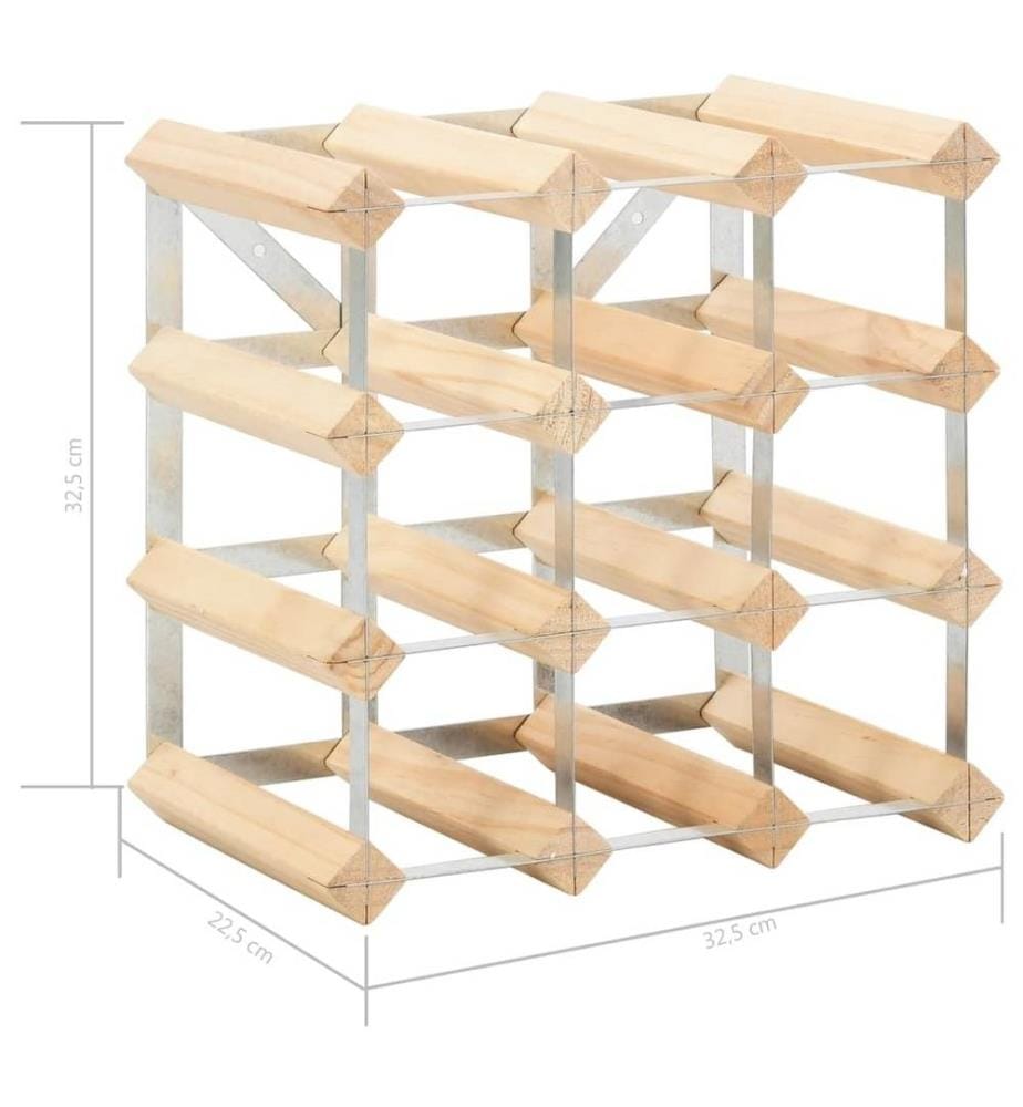 Weinregal für 12 Flaschen Massivholz Kiefer