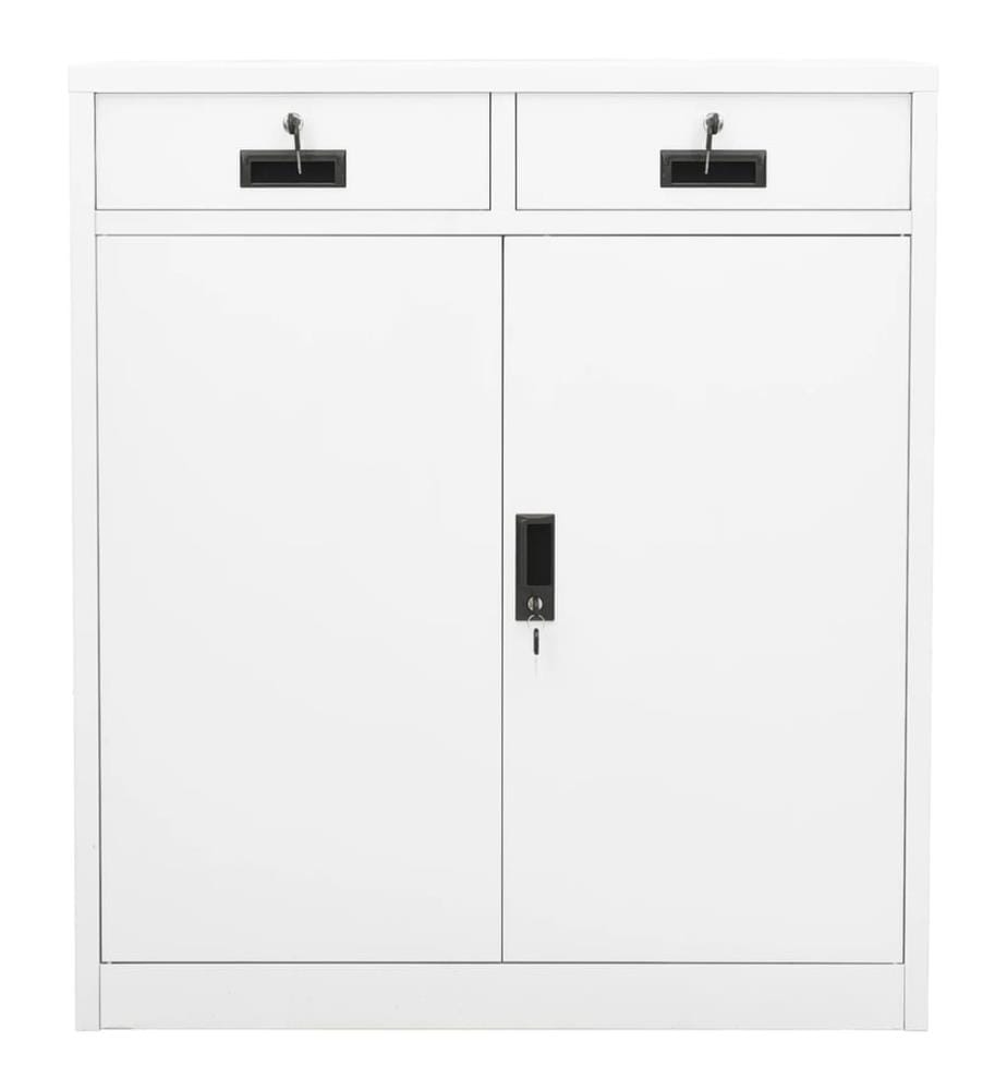 Armoire de bureau Blanc 90x40x102 cm Acier
