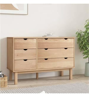 Schubladenschrank OTTA 111x42x73,5 cm Massivholz Kiefer