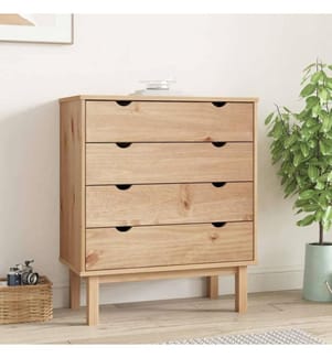 Schubladenschrank OTTA 76,5x39,5x90 cm Massivholz