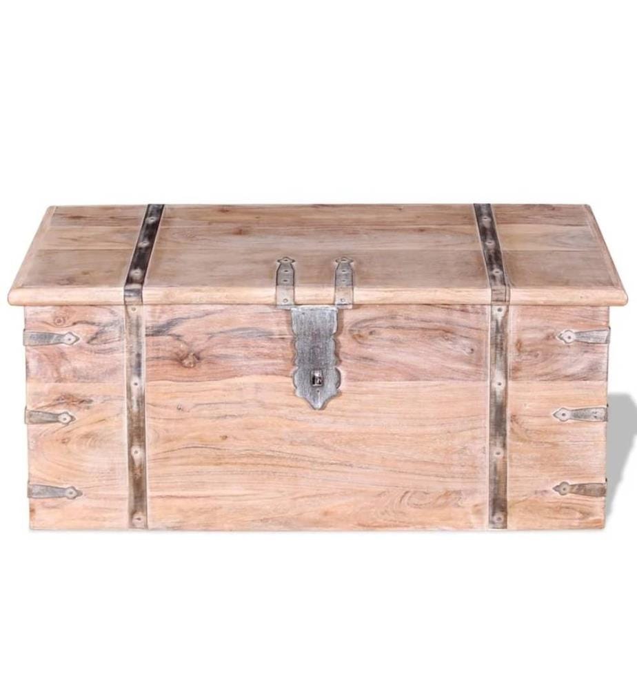 Ensemble de deux coffres de rangement Bois d'Acacia
