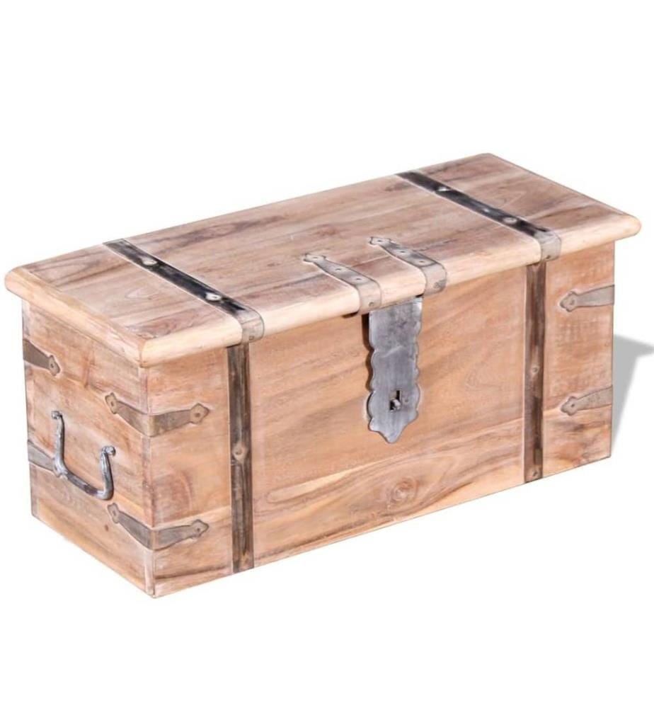 Ensemble de deux coffres de rangement Bois d'Acacia