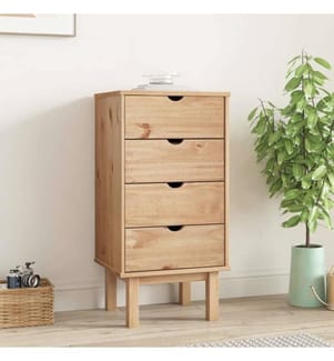 Schubladenschrank OTTA 46x39,5x90 cm Massivholz