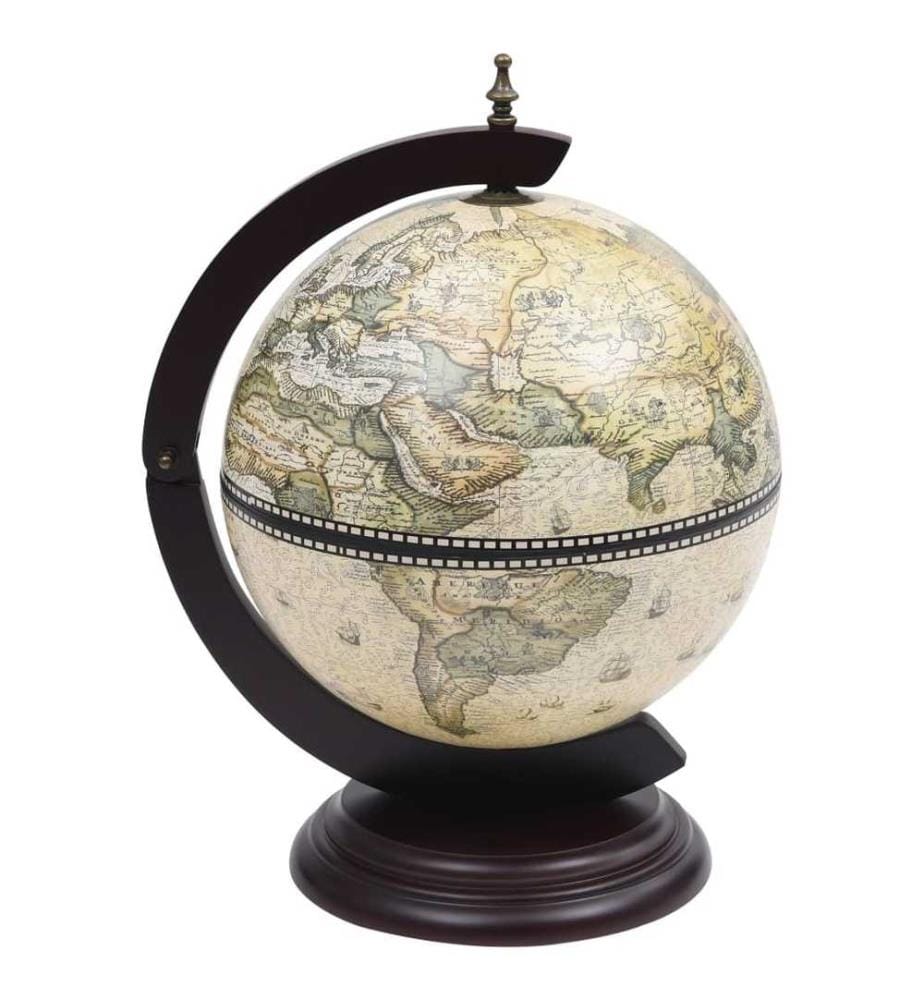 Support de vin globe de dessus de table Bois d'eucalyptus Vert