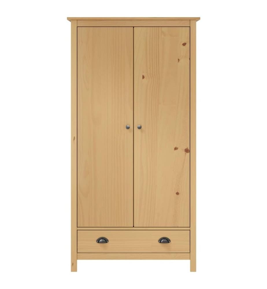 Garde-robe à 2 portes Hill 89x50x170 cm Bois de pin solide