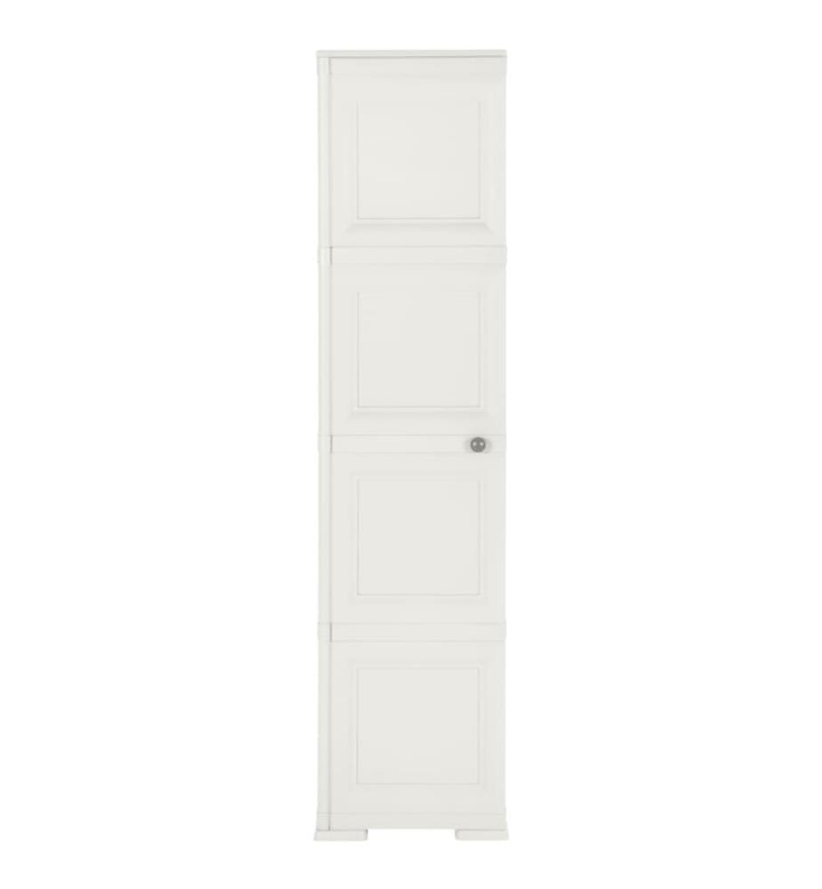 Kunststoffschrank 40x43x164 cm Holzdesign Angora-Weiss