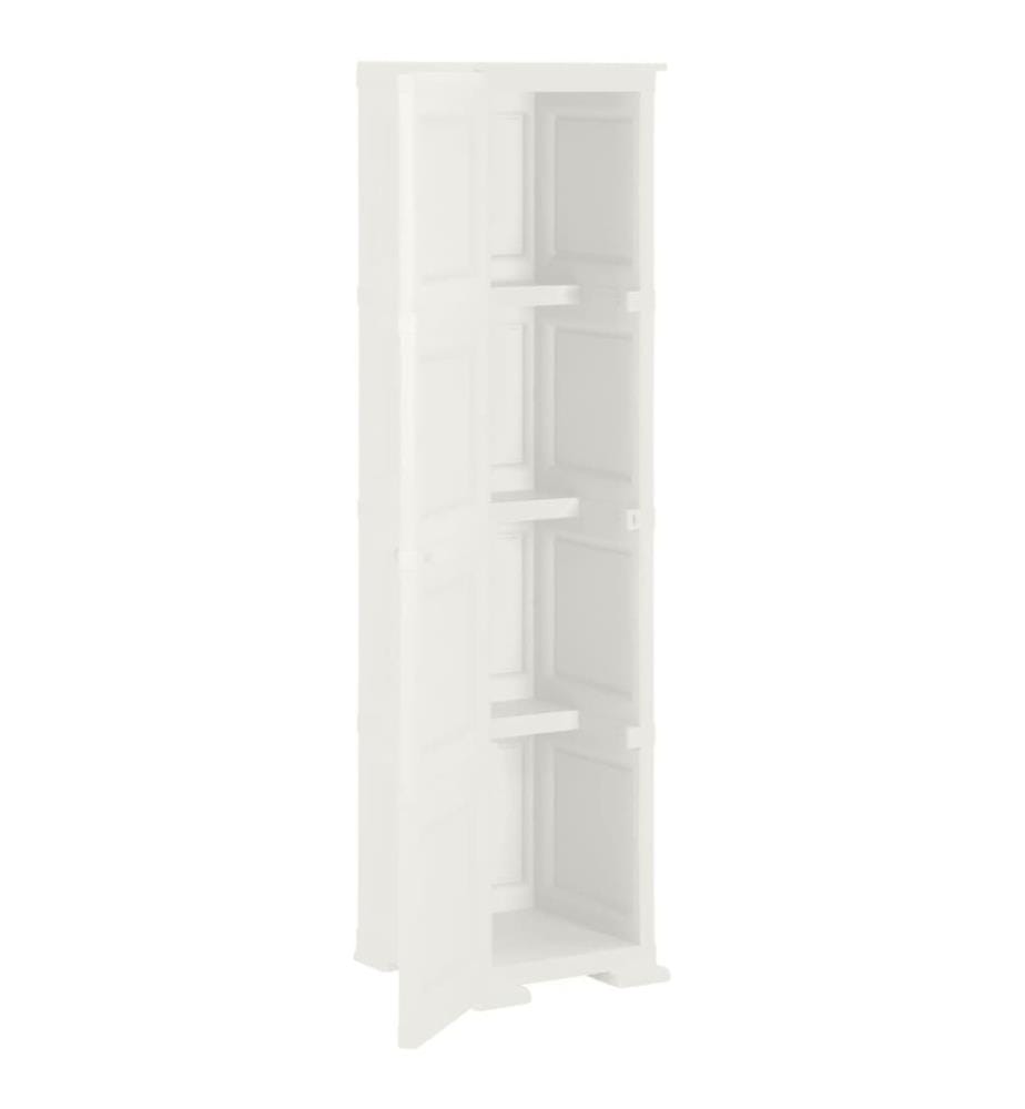 Kunststoffschrank 40x43x164 cm Holzdesign Angora-Weiss