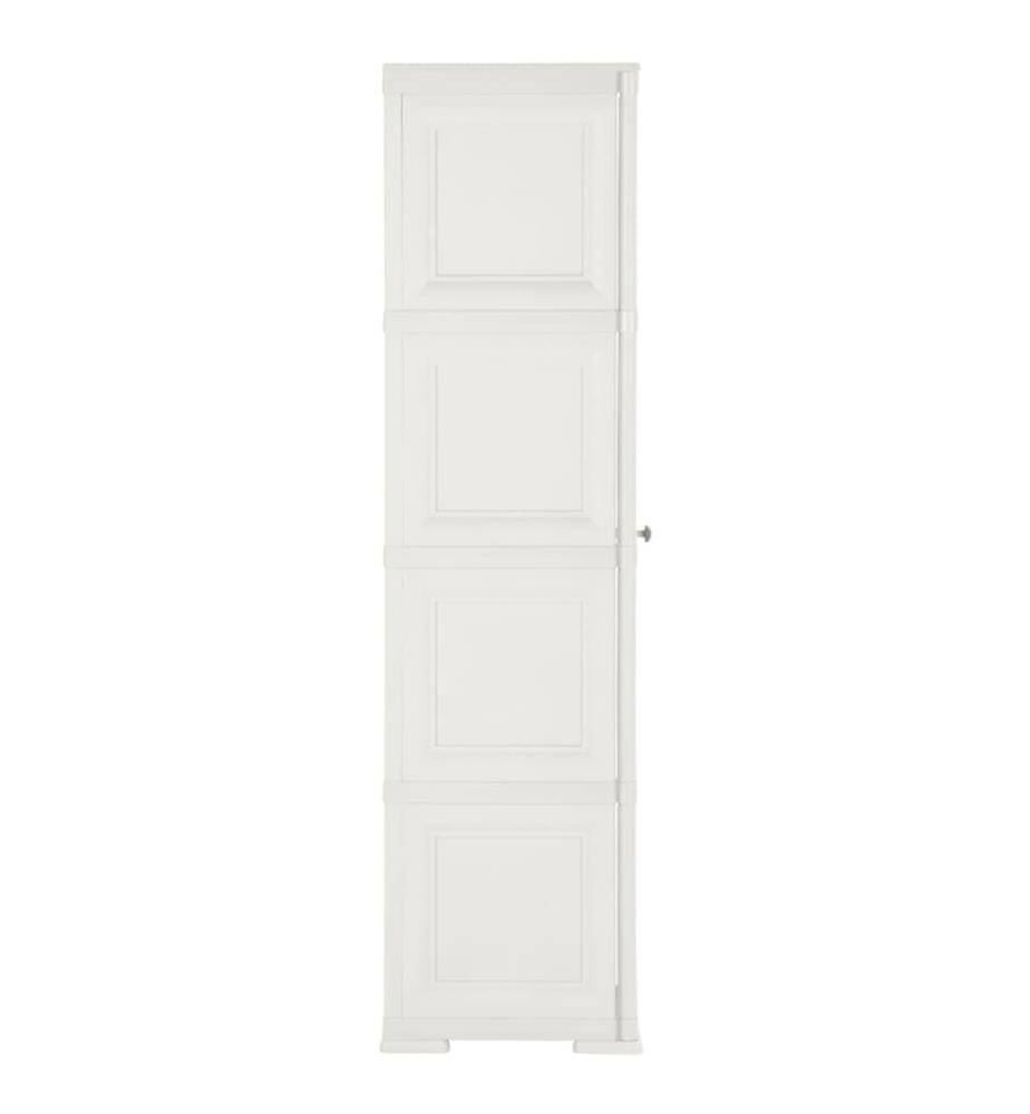 Kunststoffschrank 40x43x164 cm Holzdesign Angora-Weiss
