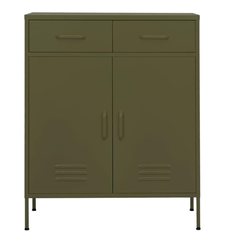 Armoire de rangement Vert olive 80x35x101,5 cm Acier