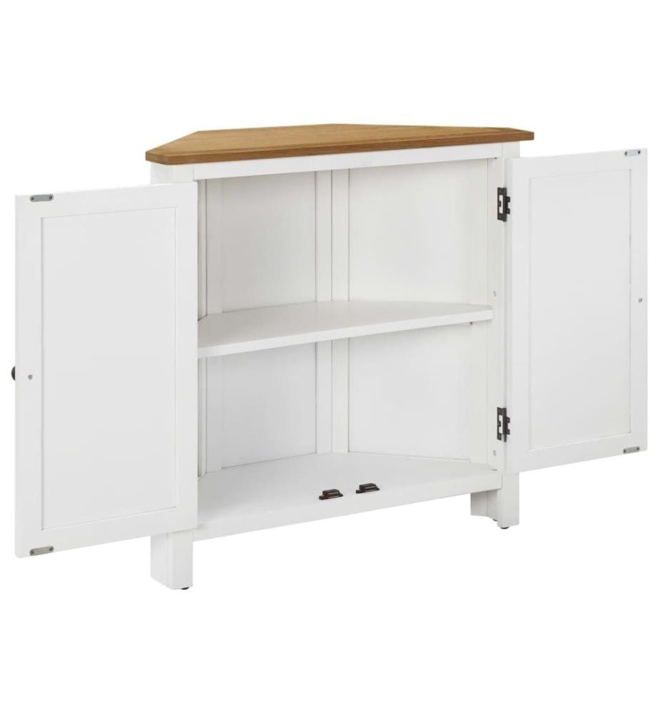 Armoire d'angle 80x33,5x78 cm Bois de chêne massif