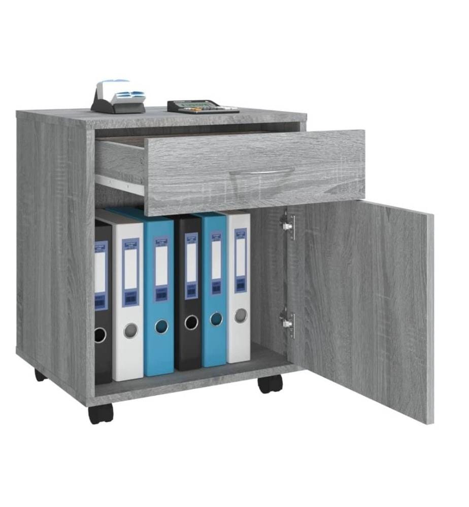 Rollschrank Grau Sonoma 45x38x54 cm Holzwerkstoff