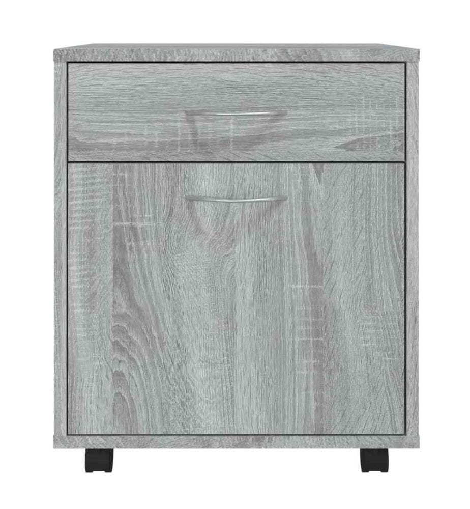 Rollschrank Grau Sonoma 45x38x54 cm Holzwerkstoff