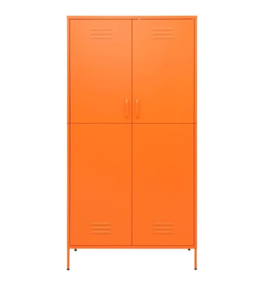 Garde-robe Orange 90x50x180 cm Acier
