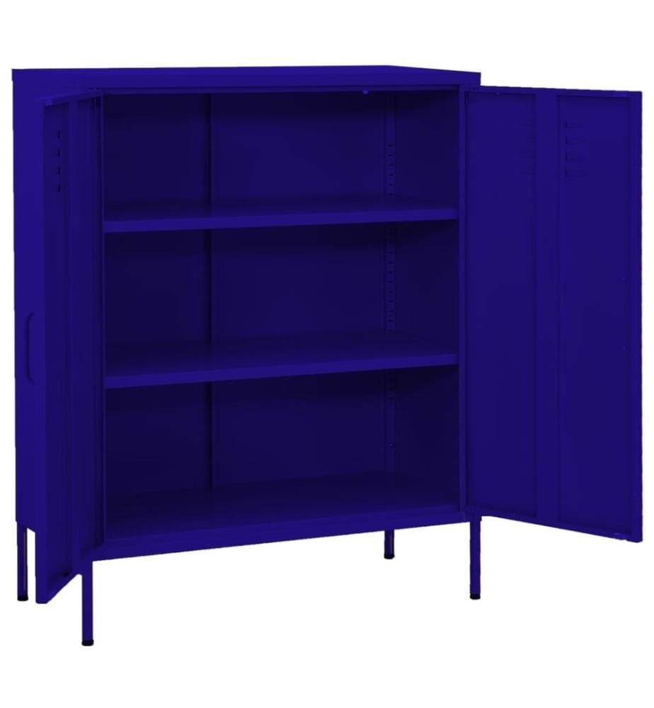 Lagerschrank Marineblau 80x35x101,5 cm Stahl