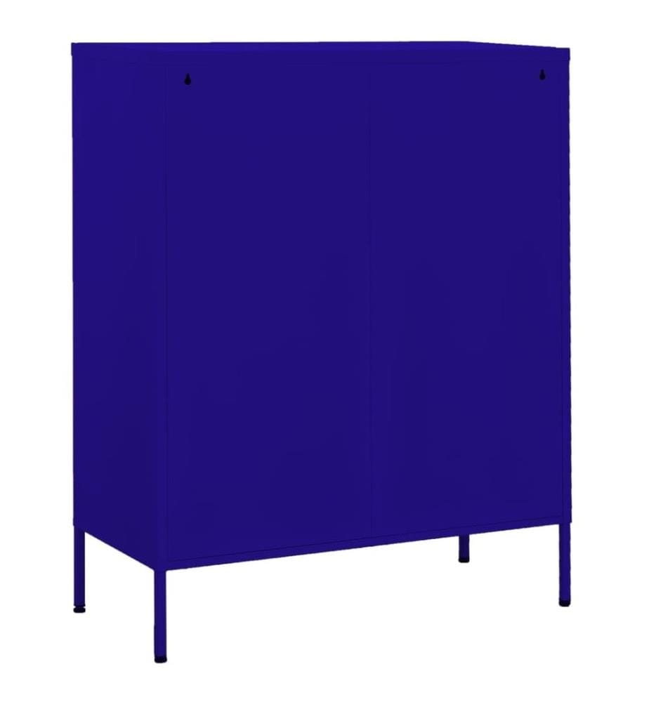 Lagerschrank Marineblau 80x35x101,5 cm Stahl