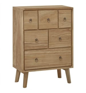 Kommode 56x30x80 cm Massivholz Teak