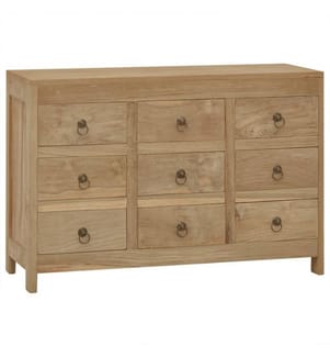 Kommode 80x30x55 cm Massivholz Teak