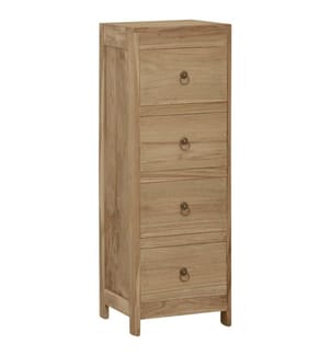 Kommode 40x30x100 cm Massivholz Teak