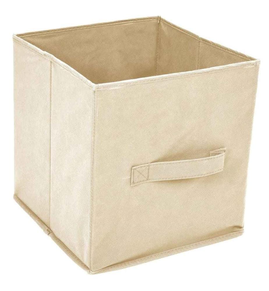 Armoire de rangement 4 paniers en tissu Crème 63x30x71 cm Acier