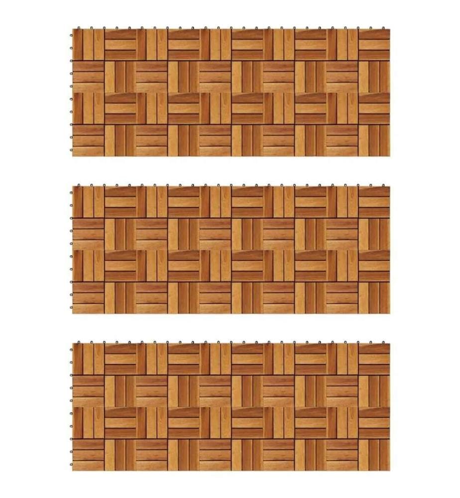 Terrassenfliesen 30er Set Akazie 30 x 30 cm