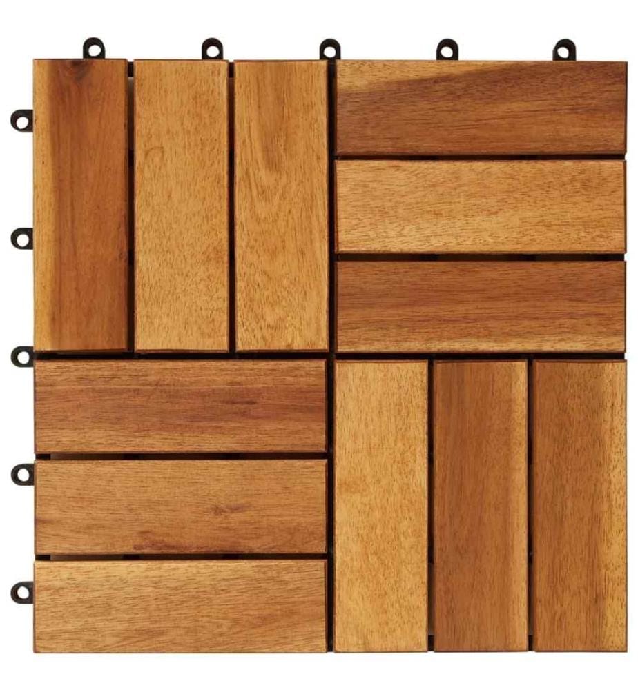 Terrassenfliesen 20er Set Akazie 30 x 30 cm