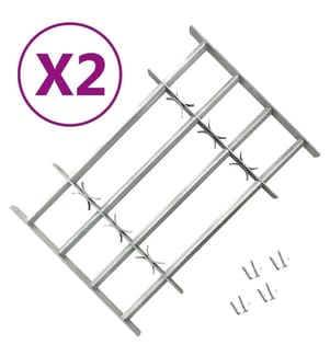 Fenstergitter Verstellbar für Fenster 2 Stk. 1000-1500 mm
