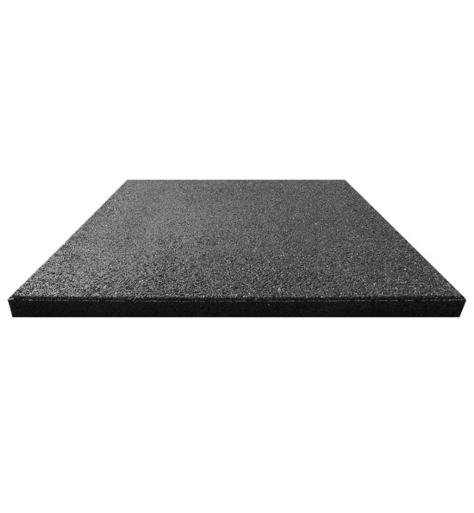 Fallschutzfliesen 6 Stk. Gummi 50 x 50 x 3 cm Schwarz