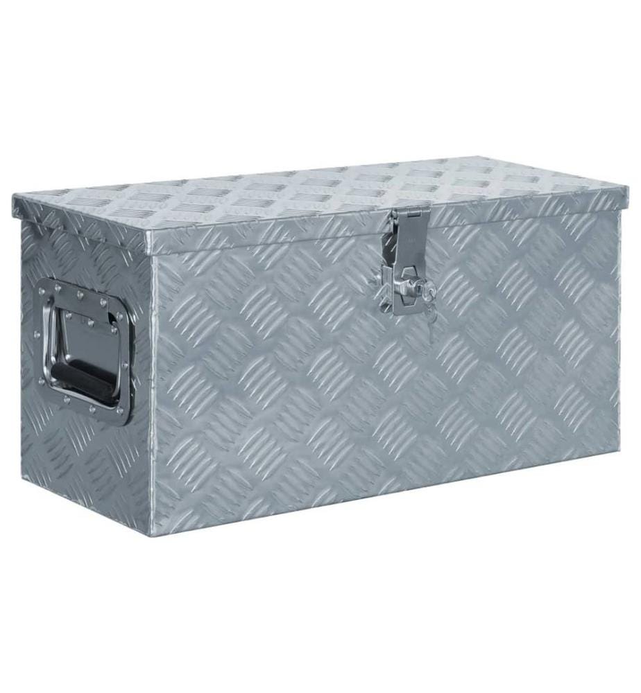 Aluminiumkiste 61,5 x 26,5 x 30 cm Silbern