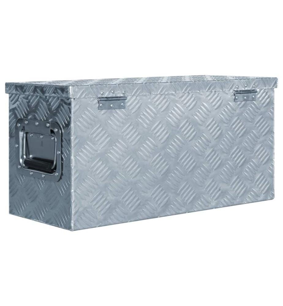 Aluminiumkiste 61,5 x 26,5 x 30 cm Silbern