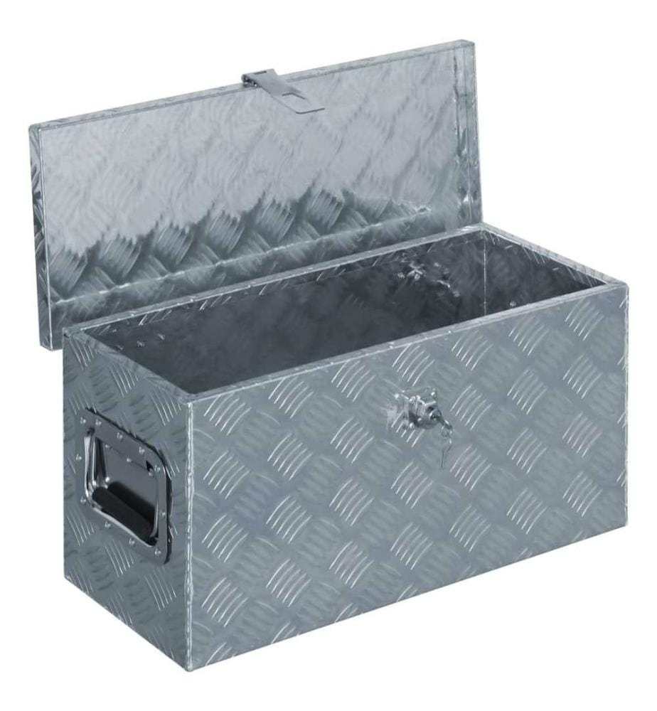 Aluminiumkiste 61,5 x 26,5 x 30 cm Silbern