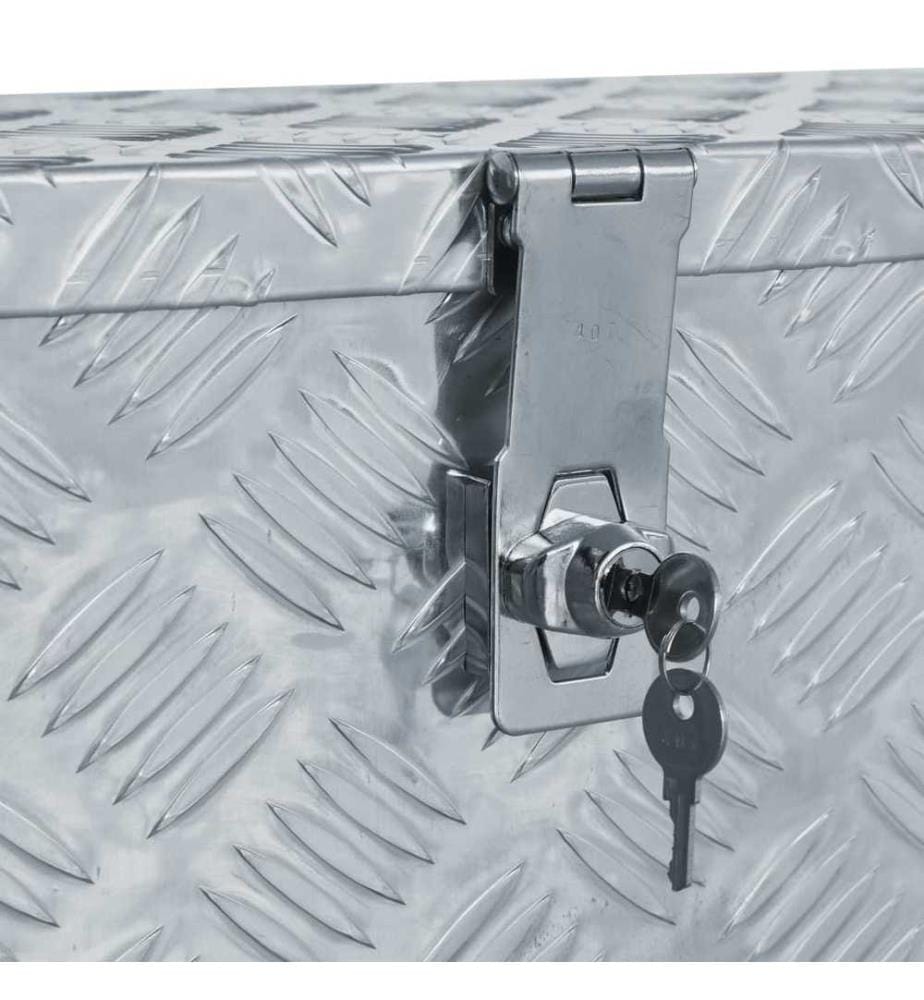 Aluminiumkiste 61,5 x 26,5 x 30 cm Silbern