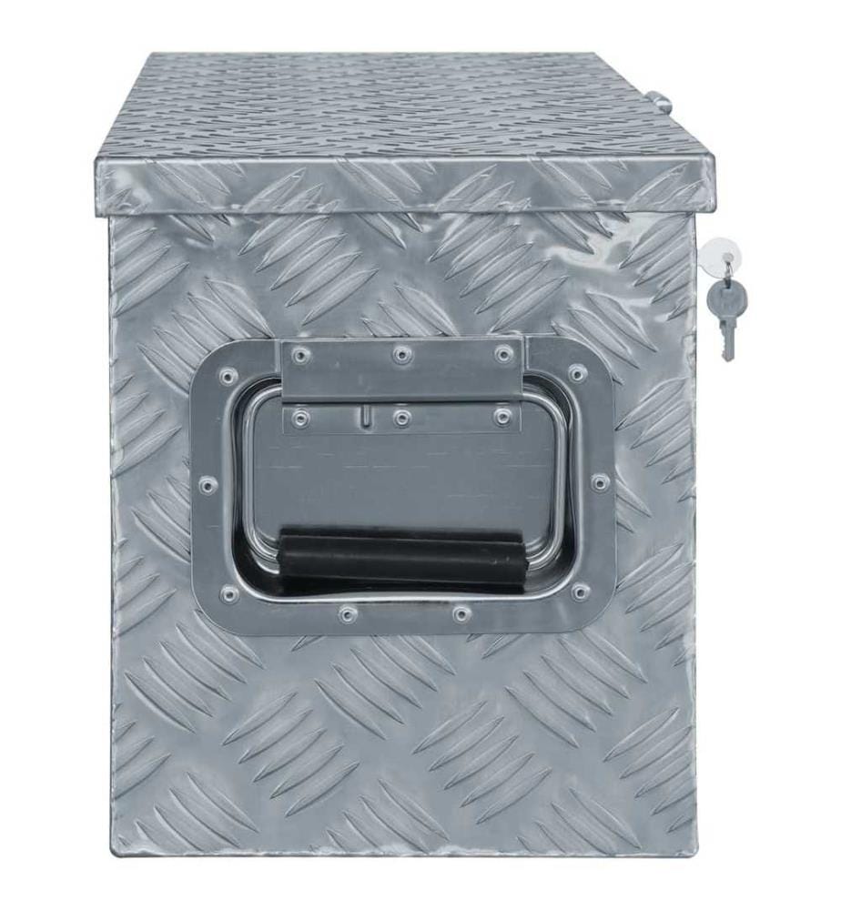 Aluminiumkiste 80×30×35 cm Silbern