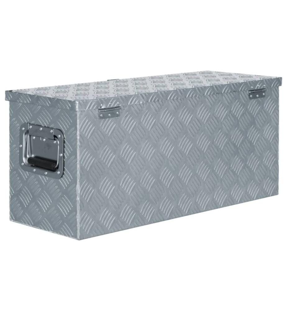 Aluminiumkiste 80×30×35 cm Silbern