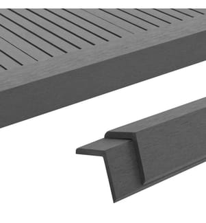 Winkelleisten 5 Stk. WPC 170 cm Grau