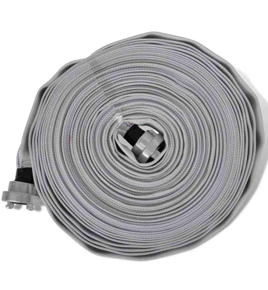 Tuyau d'incendie plat 20 m avec raccords D-Storz 1 pouce